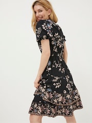 FatFace Black Shaney Fall Floral Dress - Image 2 of 5