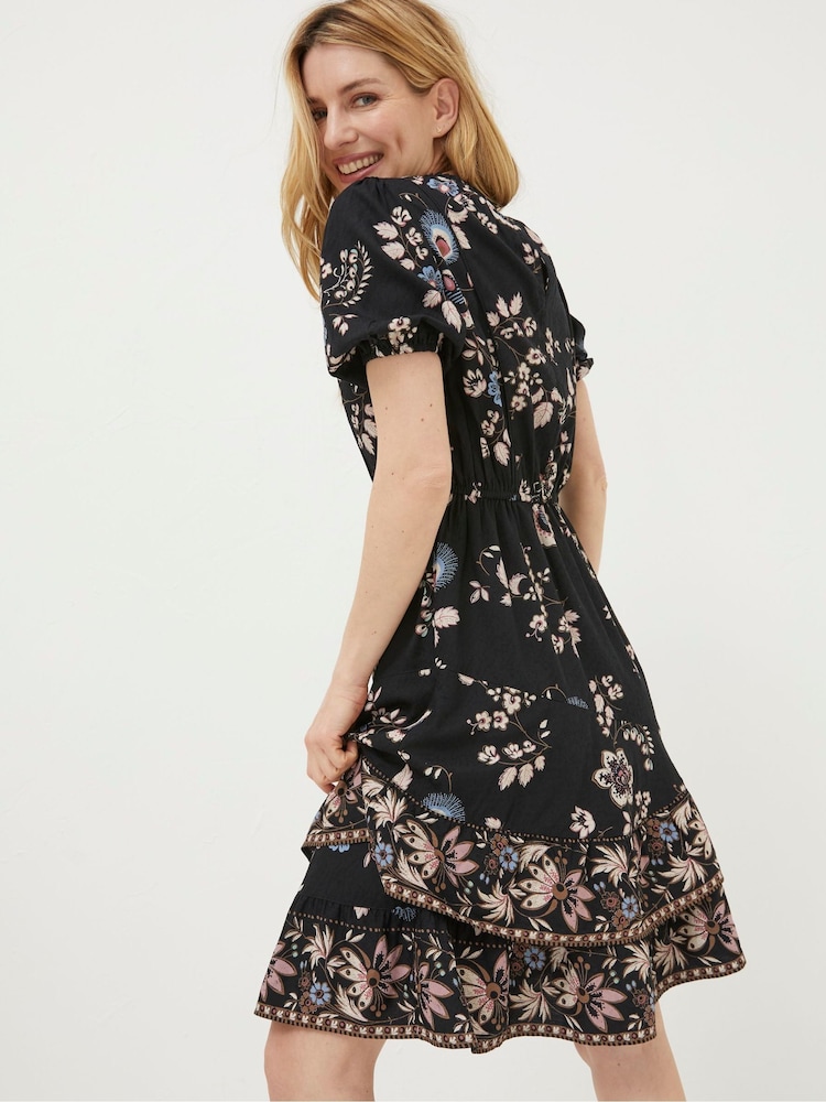 FatFace Black Shaney Fall Floral Dress - Image 2 of 5
