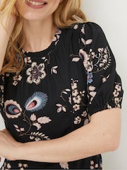 FatFace Black Shaney Fall Floral Dress - Image 3 of 5
