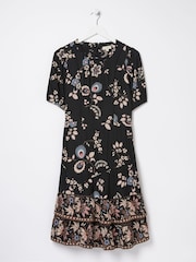 FatFace Black Shaney Fall Floral Dress - Image 5 of 5