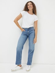 FatFace Light Blue Ludlow Boyfriend Jeans - Image 2 of 5