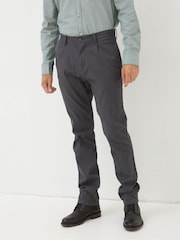 FatFace Grey Pleated Chino Trousers - Image 3 of 5