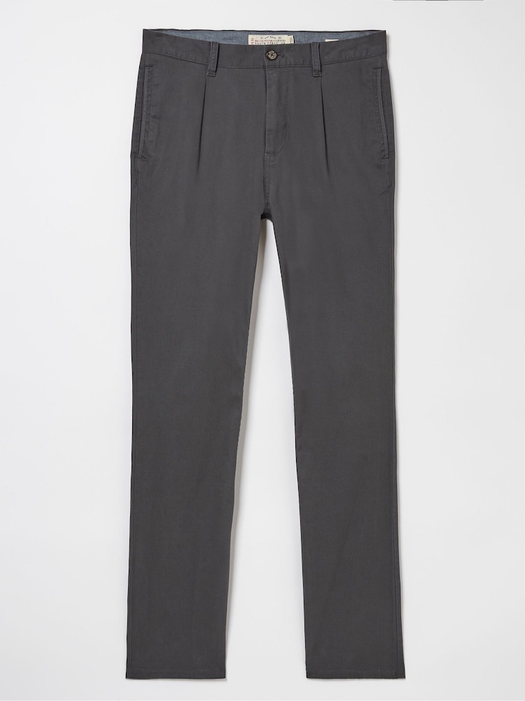 FatFace Grey Pleated Chino Trousers - Image 5 of 5