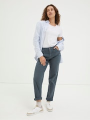 FatFace Blue Cleo Canvas Barrel Leg Chinos - Image 1 of 6