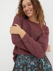 FatFace Red Ellie Crew Jumper - Image 1 of 5