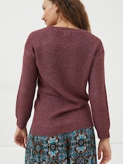 FatFace Red Ellie Crew Jumper - Image 2 of 5