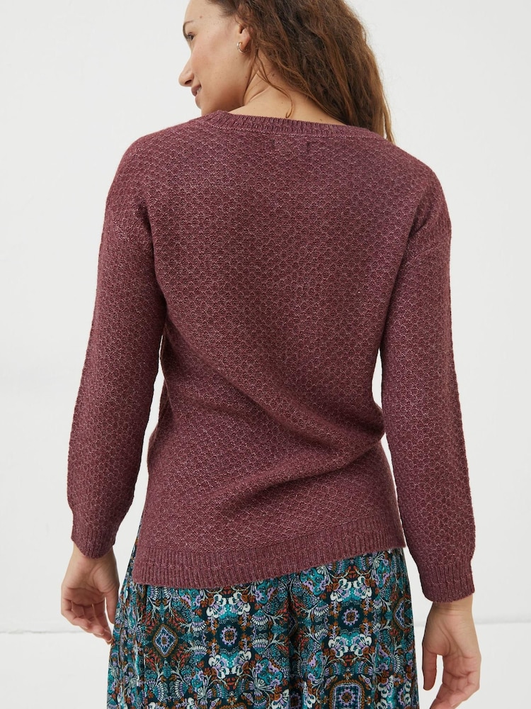 FatFace Red Ellie Crew Jumper - Image 2 of 5
