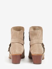 Barbour® Taupe Brown Nives Suede Stacked Heel Ankle Boots - Image 5 of 5