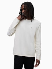 AllSaints White Rowe Crew Jumper - Image 2 of 5
