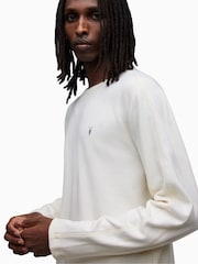 AllSaints White Rowe Crew Jumper - Image 4 of 5