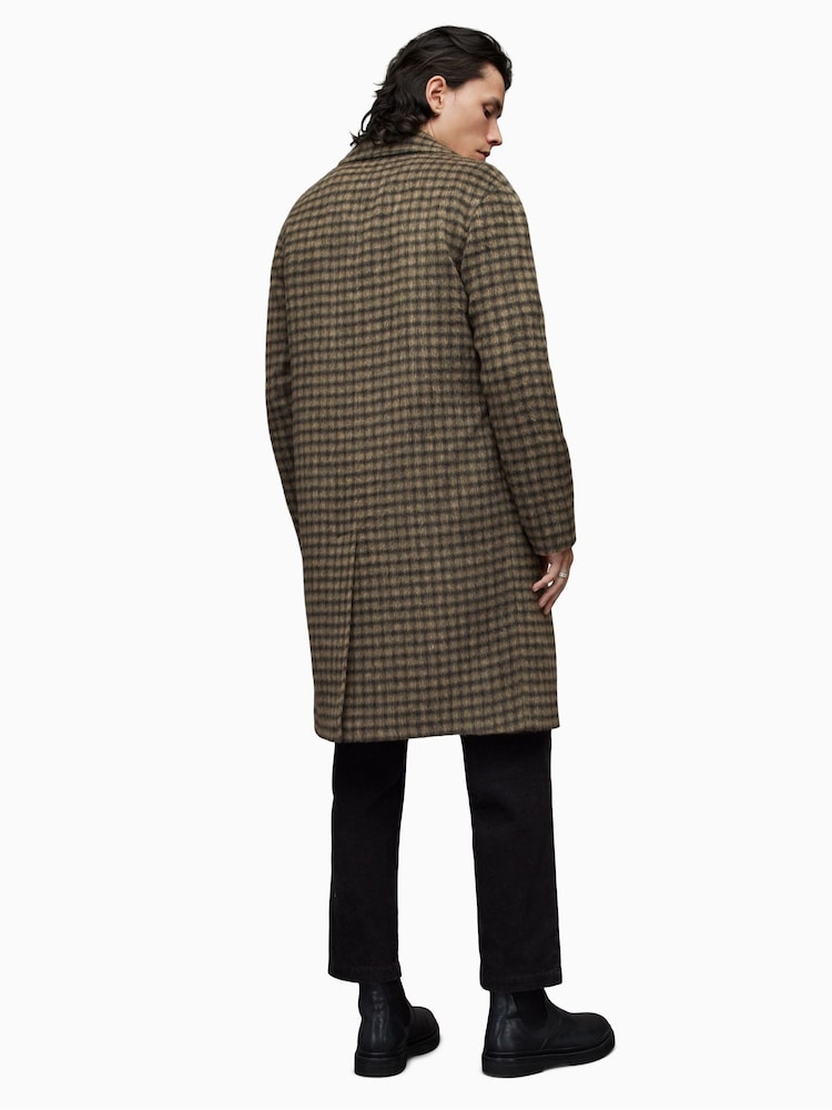 AllSaints Drumm Brown Coat - Image 2 of 8 AllSaints Drumm Brown Coat - Image 2 of 8