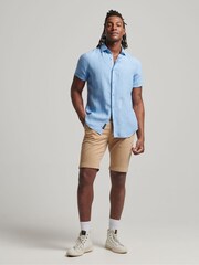 Superdry Blue Studios Casual Linen Short Sleeve Shirt - Image 2 of 6