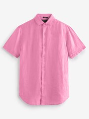 Superdry Pink Studios Casual Linen Short Sleeve Shirt - Image 1 of 1