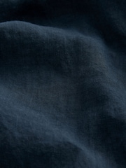 Superdry Mid Blue Studios Casual 100% Linen Short Sleeve Shirt - Image 13 of 13