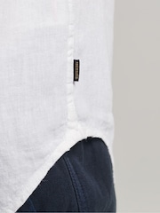 Superdry Optic Studios Casual 100% Linen Short Sleeve Shirt - Image 3 of 7