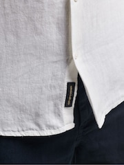 Superdry Optic Studios Casual 100% Linen Short Sleeve Shirt - Image 5 of 7