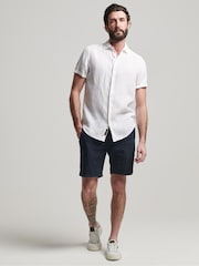 Superdry Optic Studios Casual 100% Linen Short Sleeve Shirt - Image 6 of 7