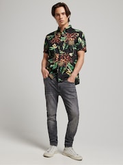 Superdry Black Vintage Hawaiian Short Sleeve Shirt - Image 4 of 6