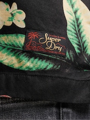 Superdry Black Vintage Hawaiian Short Sleeve Shirt - Image 6 of 6