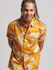 Superdry Yellow Vintage Hawaiian Short Sleeve Shirt - Image 1 of 6