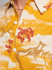 Superdry Yellow Vintage Hawaiian Short Sleeve Shirt - Image 4 of 6