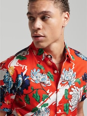 Superdry Orange Vintage Hawaiian Short Sleeve Shirt - Image 5 of 7