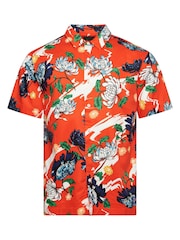 Superdry Orange Vintage Hawaiian Short Sleeve Shirt - Image 7 of 7