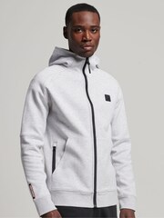 Superdry Grey Code Tech Zip Hoodie - Image 1 of 4