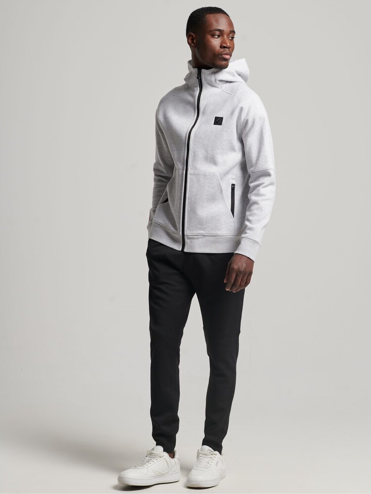 Superdry Grey Code Tech Zip Hoodie - Image 2 of 4