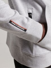 Superdry Grey Code Tech Zip Hoodie - Image 3 of 4