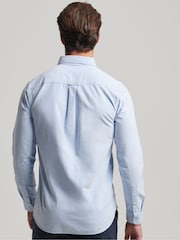 Superdry Classic Blue Oxford 100% Cotton Long Sleeved Oxford Shirt - Image 1 of 1