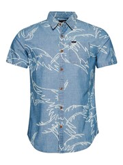أزرق طباعة - قميص Vintage Loom مصوع من قطن 100% بكُم قصير من Superdry - صورة 6 من 7