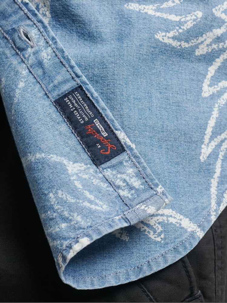 أزرق طباعة - قميص Vintage Loom مصوع من قطن 100% بكُم قصير من Superdry - صورة 7 من 7 أزرق طباعة - قميص Vintage Loom مصوع من قطن 100% بكُم قصير من Superdry - صورة 7 من 7