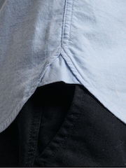 Superdry Blue Vintage Oxford Short Sleeve 100% Cotton Shirt - Image 5 of 9