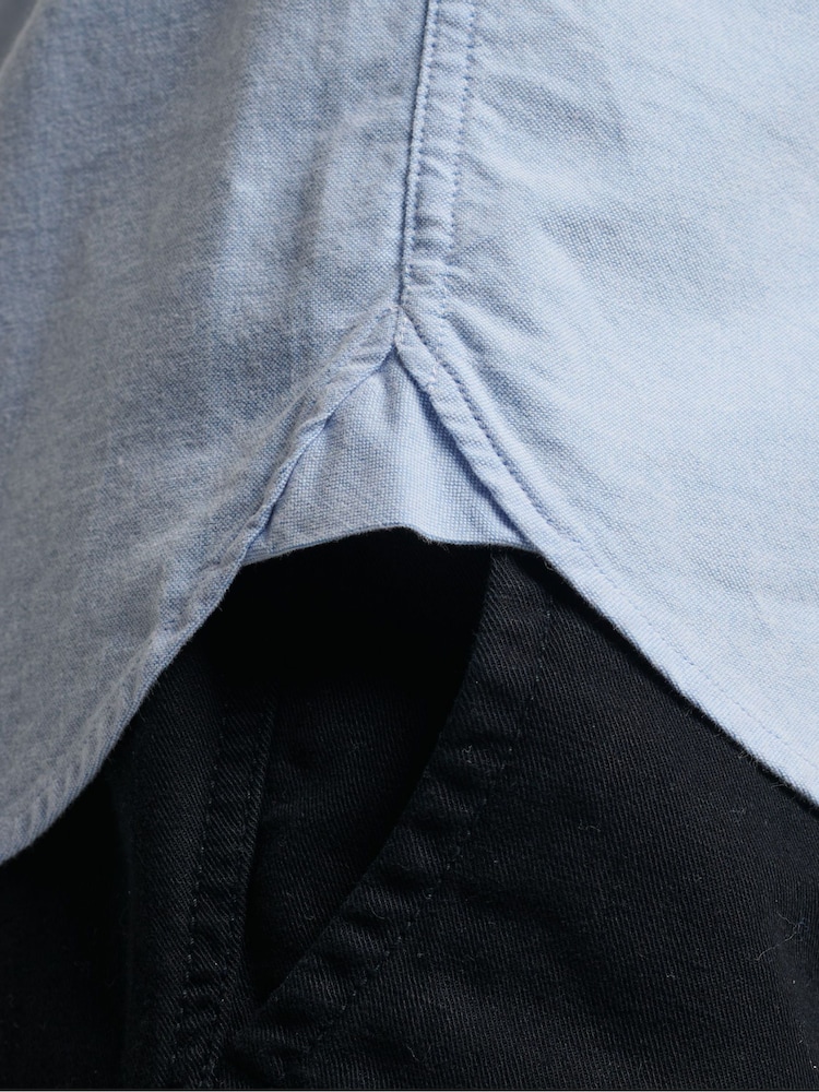 Bleu - Superdry Vintage Oxford Manches courtes  100% Chemise en coton - Image 5 of 9