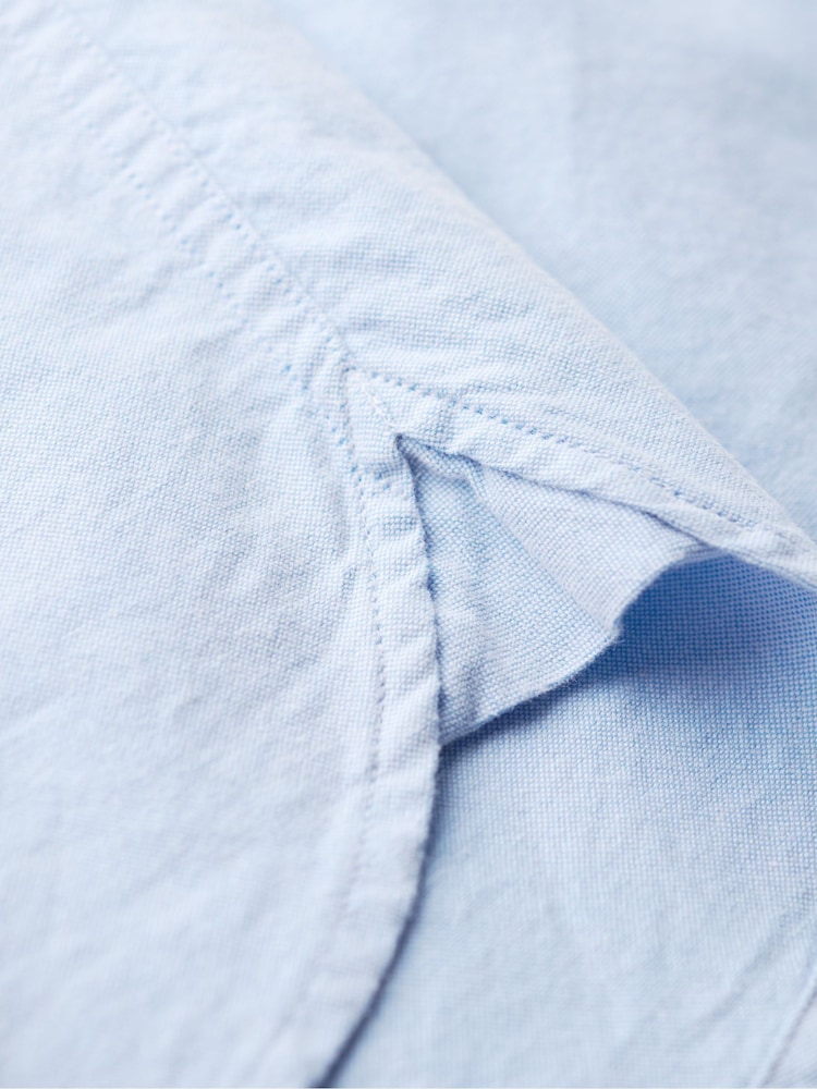 Bleu - Superdry Vintage Oxford Manches courtes  100% Chemise en coton - Image 8 of 9