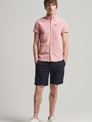 Superdry Red Vintage Oxford Short Sleeve Shirt - Image 3 of 6