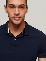 Superdry Rich Navy Classic Pique Polo Shirt - Image 3 of 5