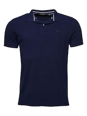 Superdry Rich Navy Classic Pique Polo Shirt - Image 5 of 5