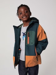 Paul Smith Junior Boys Orange Shower Resistant Colourblock Jacket - Image 1 of 10