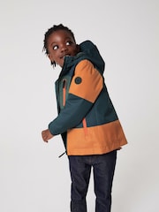 Paul Smith Junior Boys Orange Shower Resistant Colourblock Jacket - Image 3 of 10