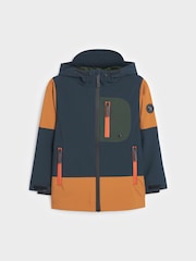 Paul Smith Junior Boys Orange Shower Resistant Colourblock Jacket - Image 5 of 10