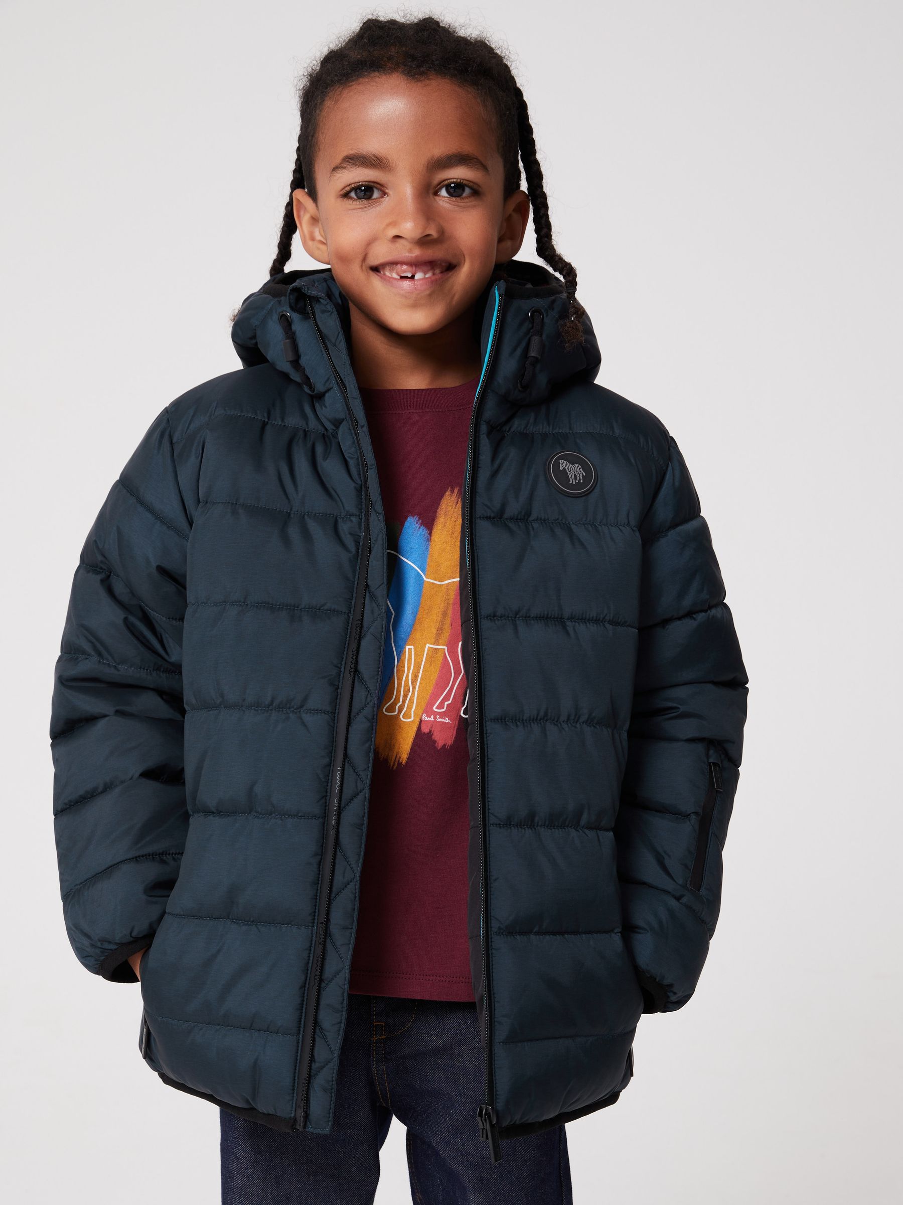 Boys black padded coat online