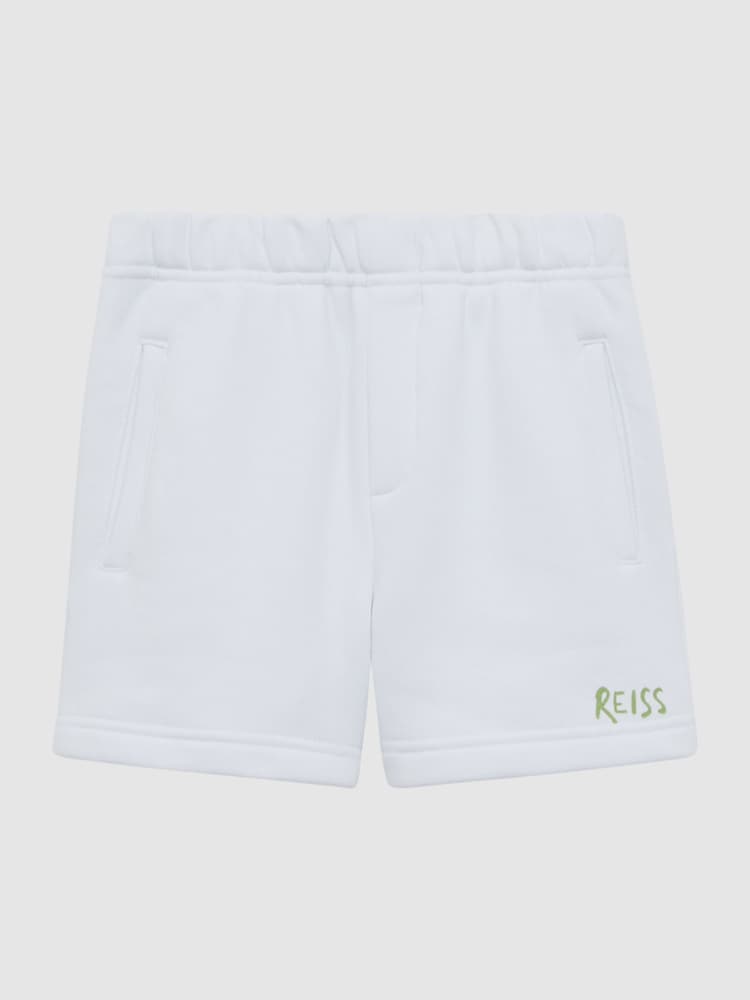 Reiss Ecru Cello 9-12 yrs Cotton Jersey Elasticated Shorts - Image 2 of 7