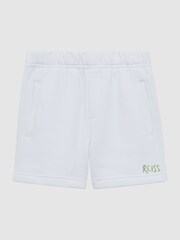 Reiss Ecru Cello Junior Cotton Jersey Elasticated Shorts - Image 2 of 7
