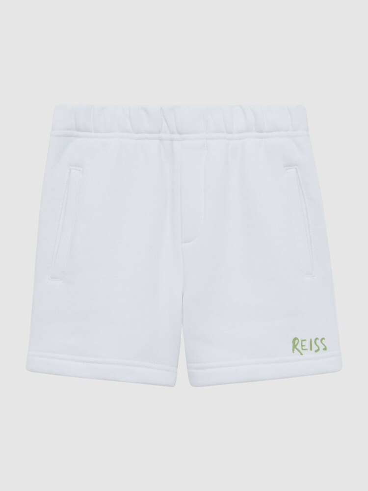 Reiss Ecru Cello Junior Cotton Jersey Elasticated Shorts - Image 2 of 7