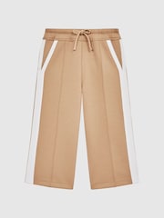 Reiss Camel Tegan 4-9 yrs Jersey Side Stripe Trousers - Image 2 of 6