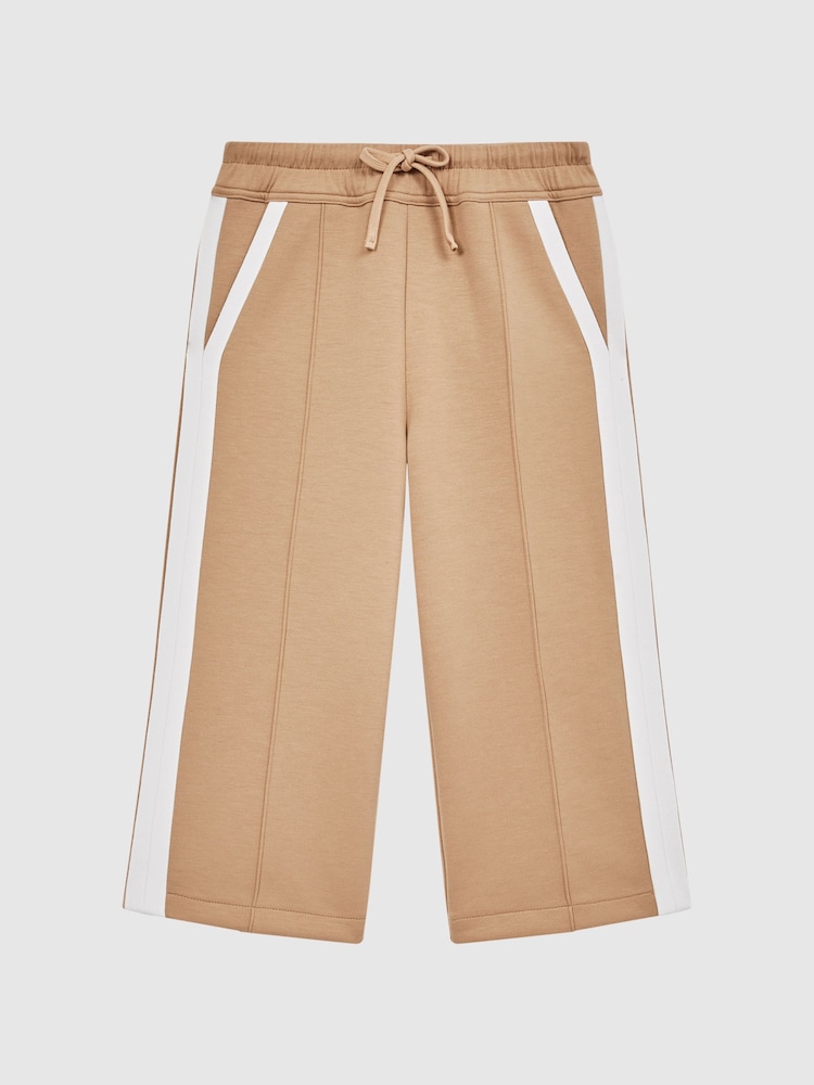 Reiss Camel Tegan 4-9 yrs Jersey Side Stripe Trousers - Image 2 of 6