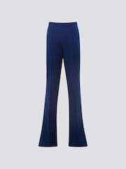 Reiss Blue Kali Mid Rise Flared Wool Trousers - Image 2 of 7