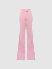 Reiss Pink Blair High Rise Wide Leg Trousers - Image 2 of 7